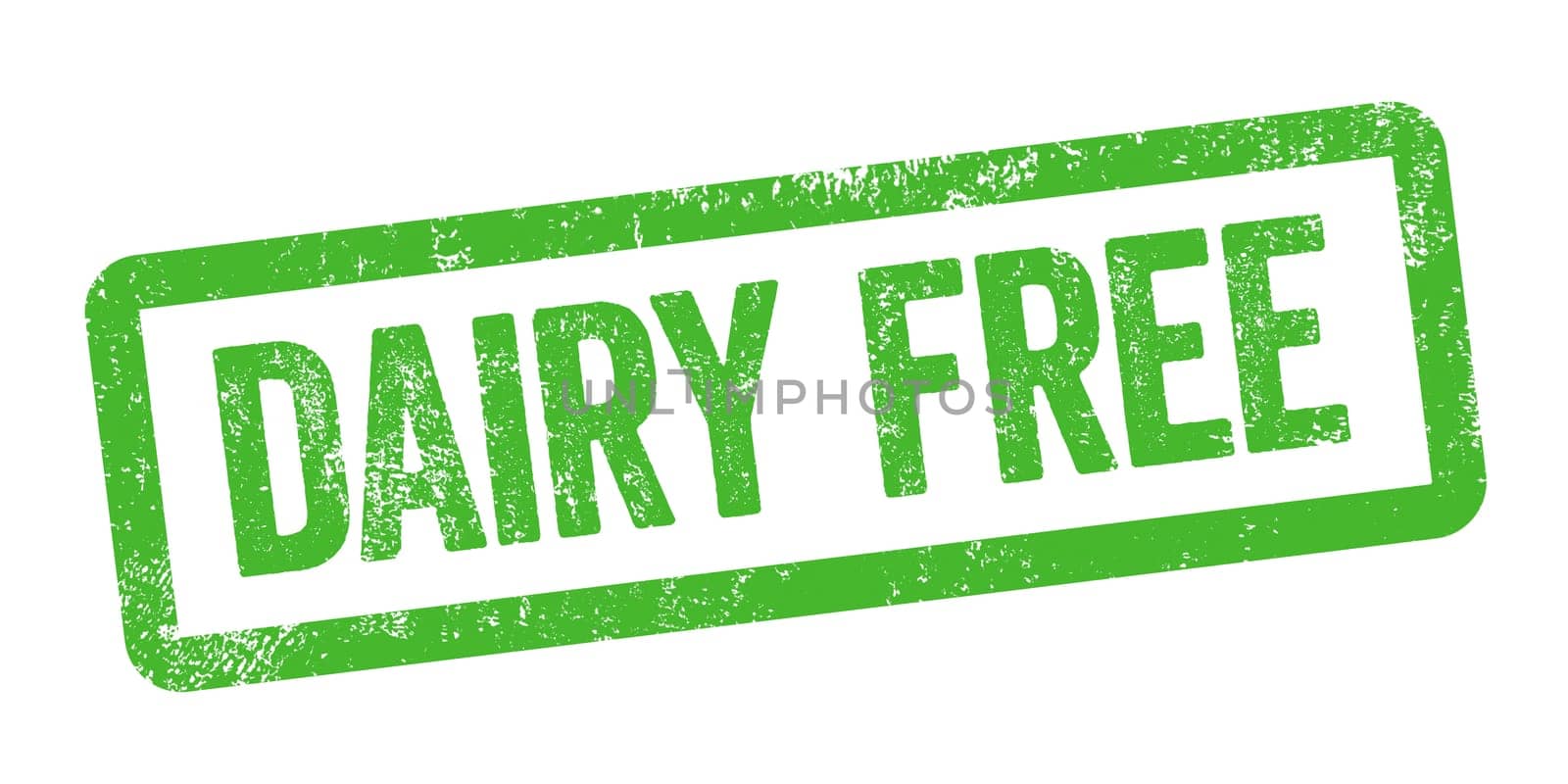 Green stamp isolated on a white background - Dairy free