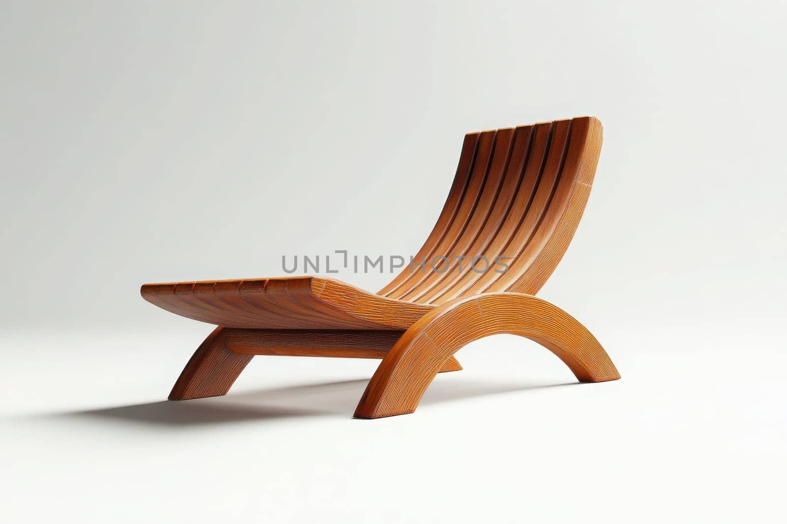 A stylish outdoor lounge chair sits alone in a serene, minimalist environment, offering a perfect spot for relaxation under the sun or shade, designed for comfort and modern aesthetics.