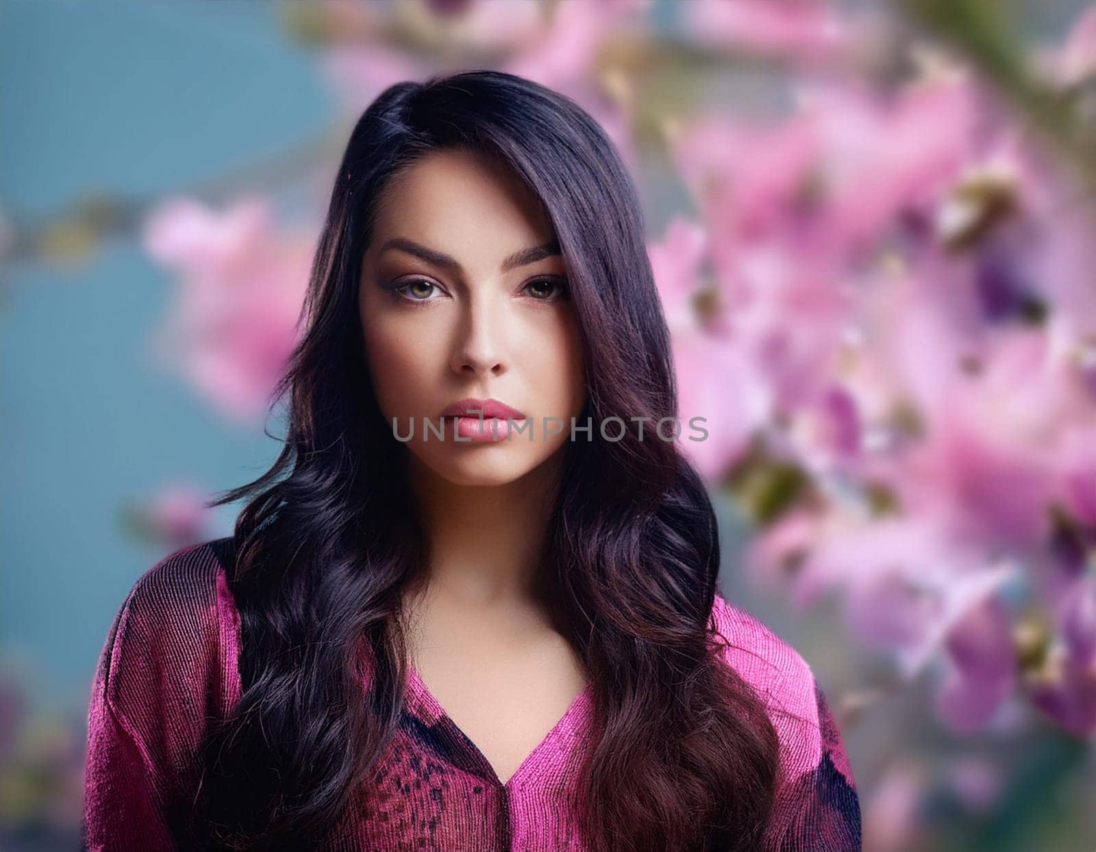 portrait of pretty young woman, AI generated image