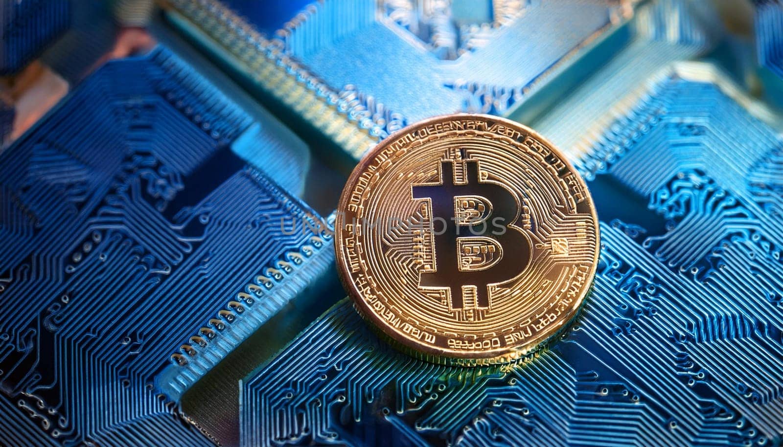 bitcoin crypto currency coin concept, AI generated image