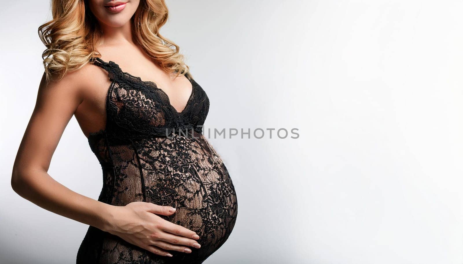 gorgeous young pregnant woman, AI generated image