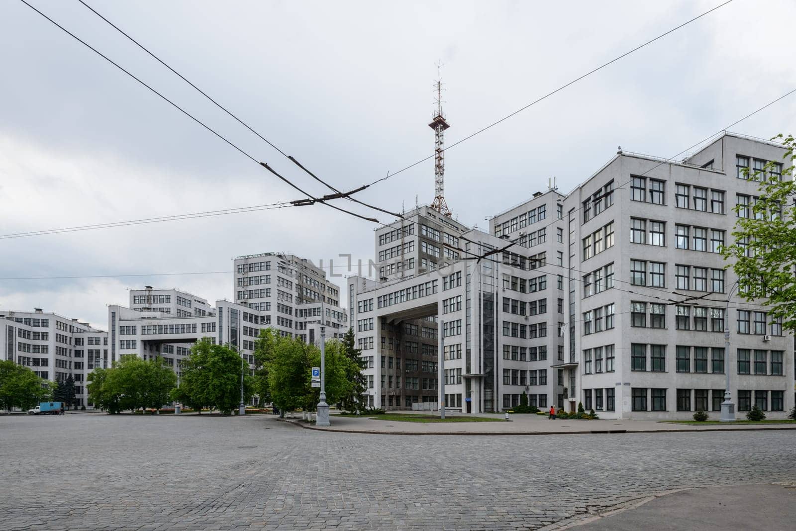 A soviet architecture building in kharkiv, Ukraine