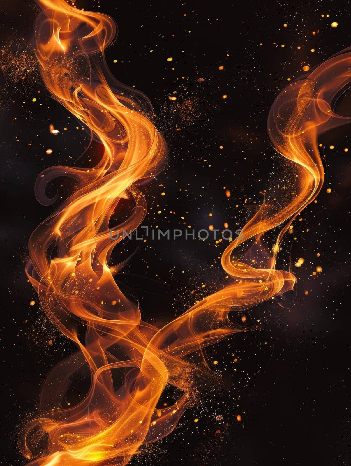 Shimmering golden orbs drift through the night sky, creating a magical and otherworldly display reminiscent of celestial fireflies