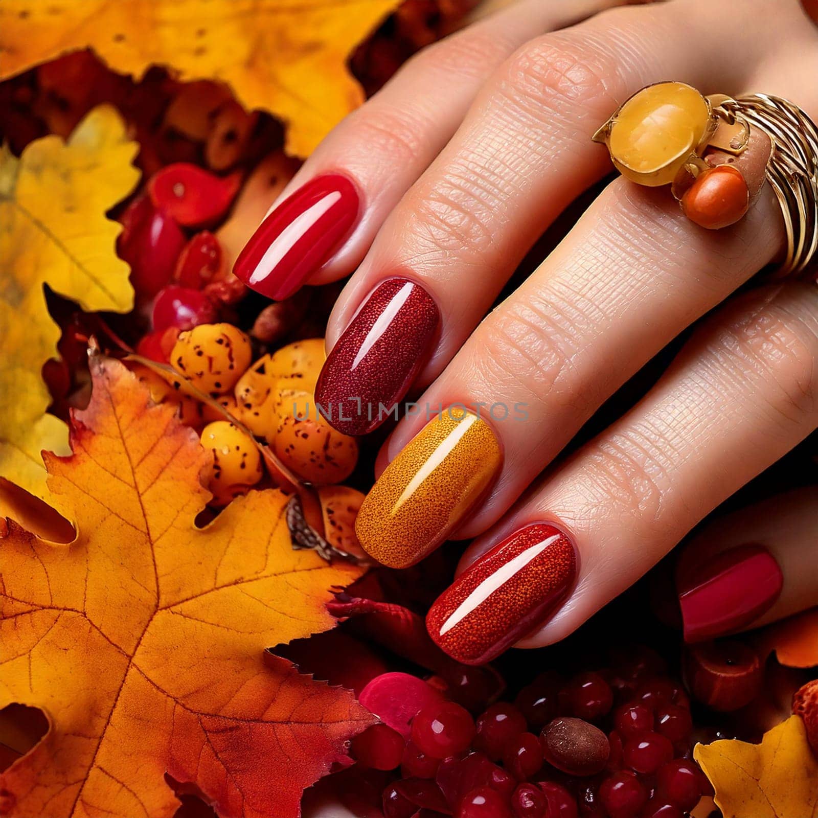 Beautiful fall nail designs featuring autumnal colors and patterns