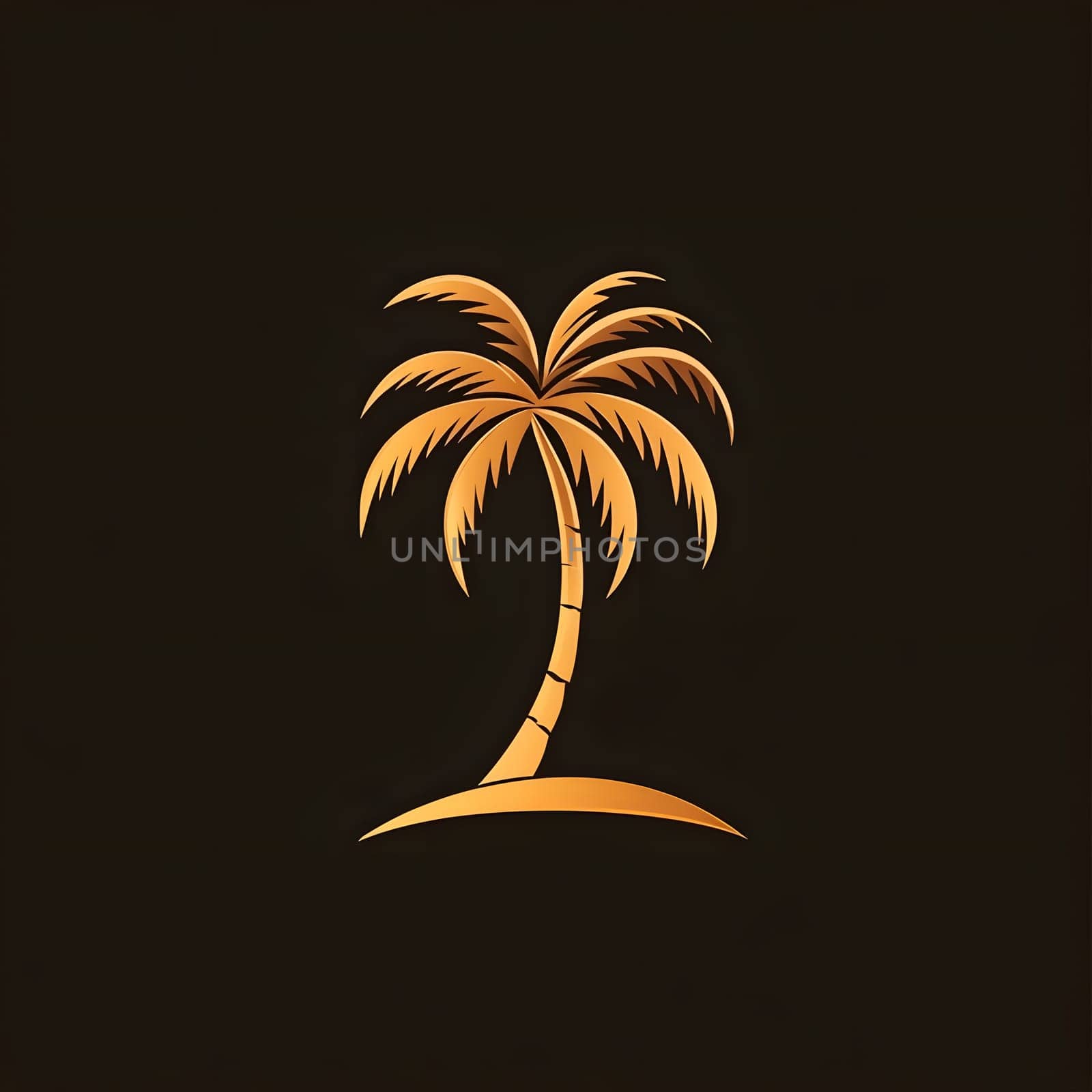 Simple Tropical Exotic Palm Tree Nature Plant Symbol