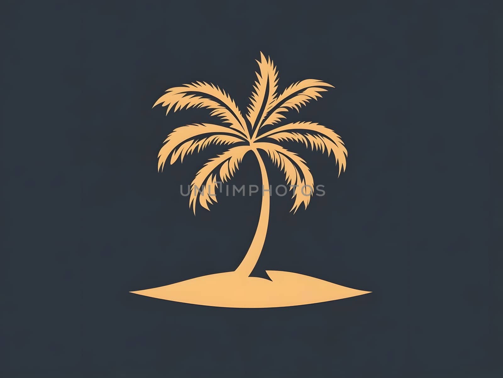 Simple Tropical Exotic Palm Tree Nature Plant Symbol