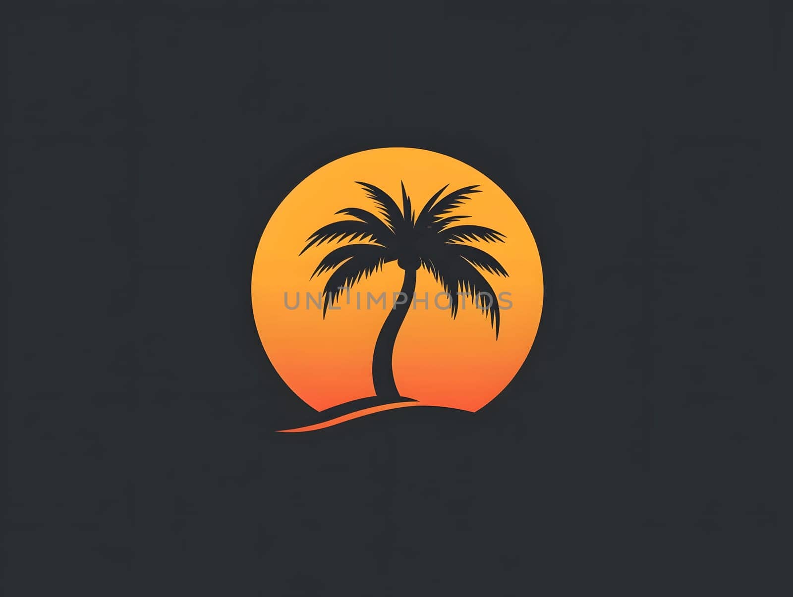 Simple Tropical Exotic Palm Tree Nature Plant Symbol
