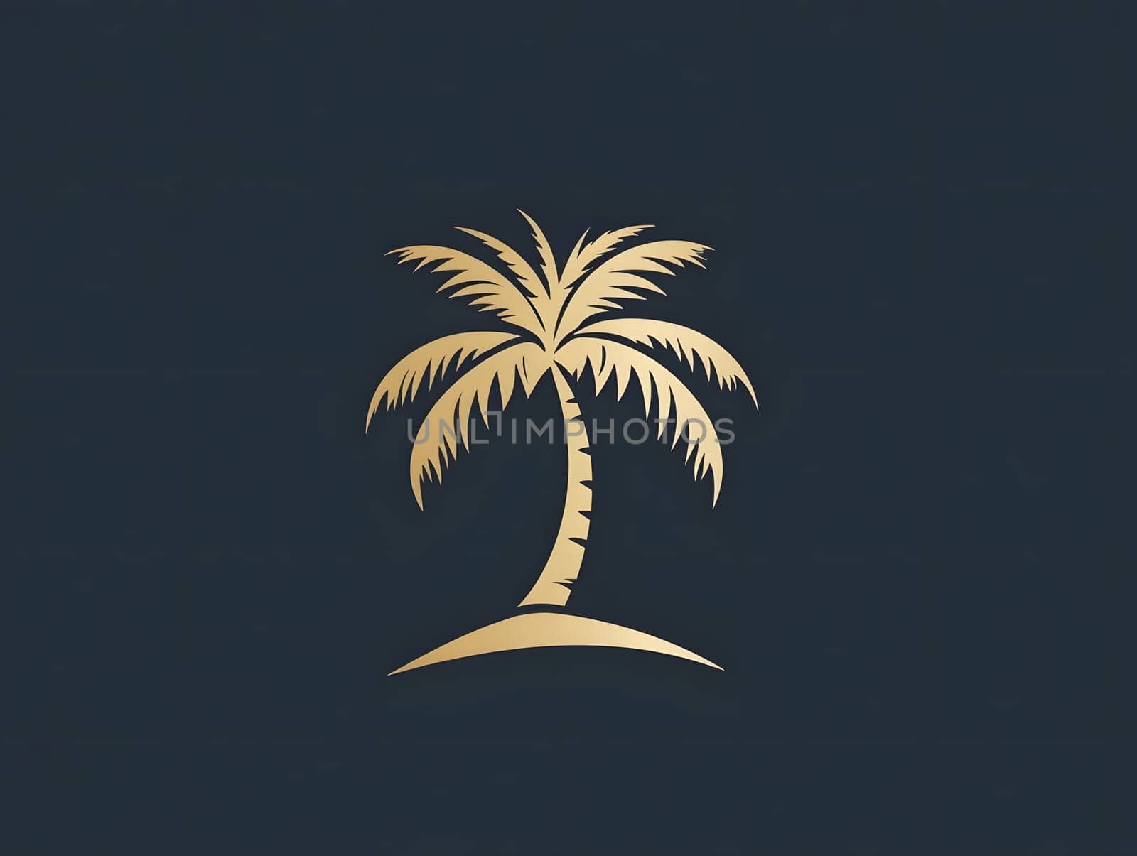 Simple Tropical Exotic Palm Tree Nature Plant Symbol