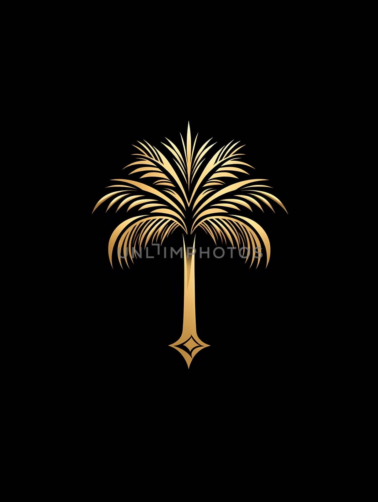 Simple Tropical Exotic Palm Tree Nature Plant Symbol