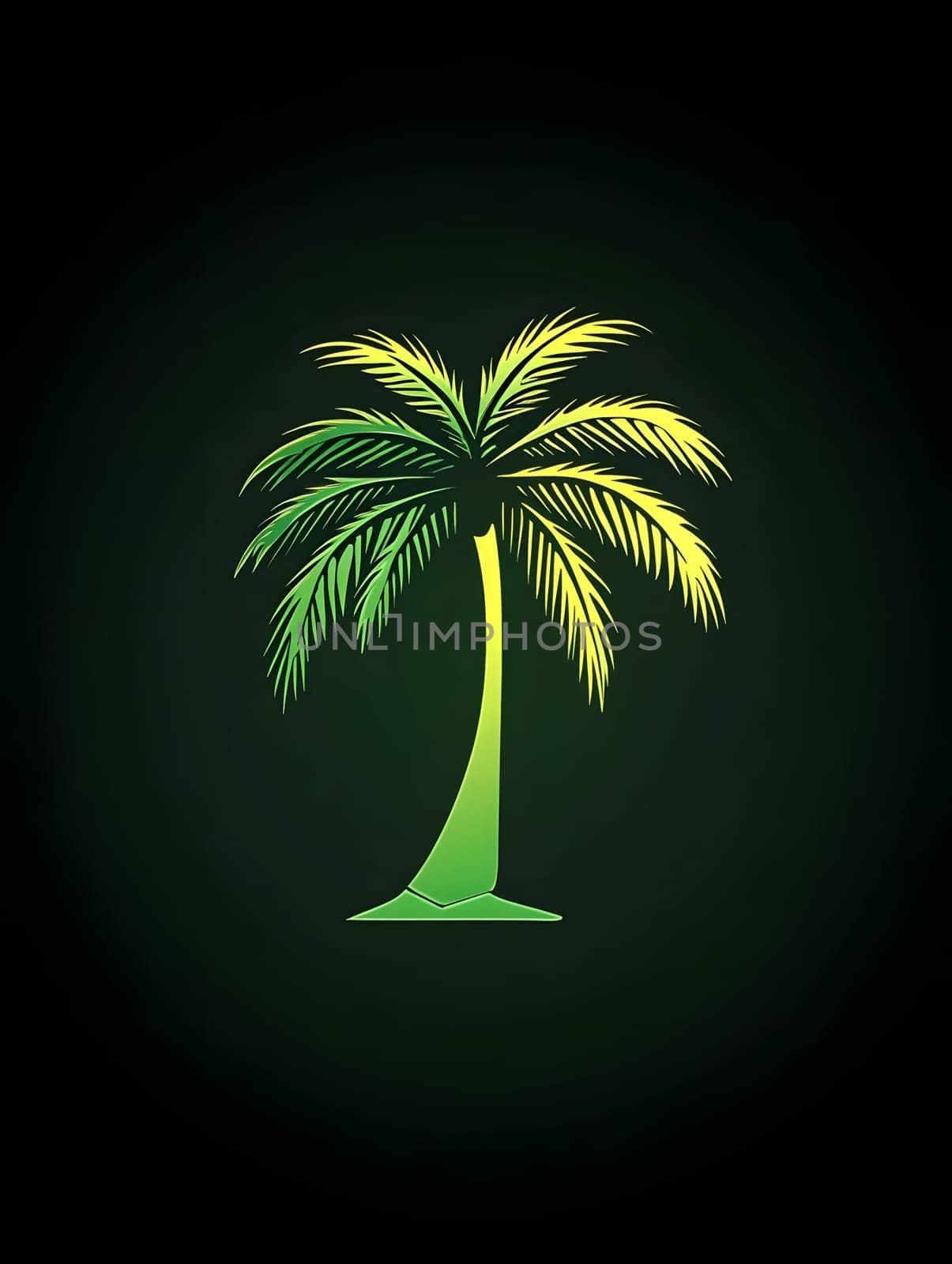 Simple Tropical Exotic Palm Tree Nature Plant Symbol