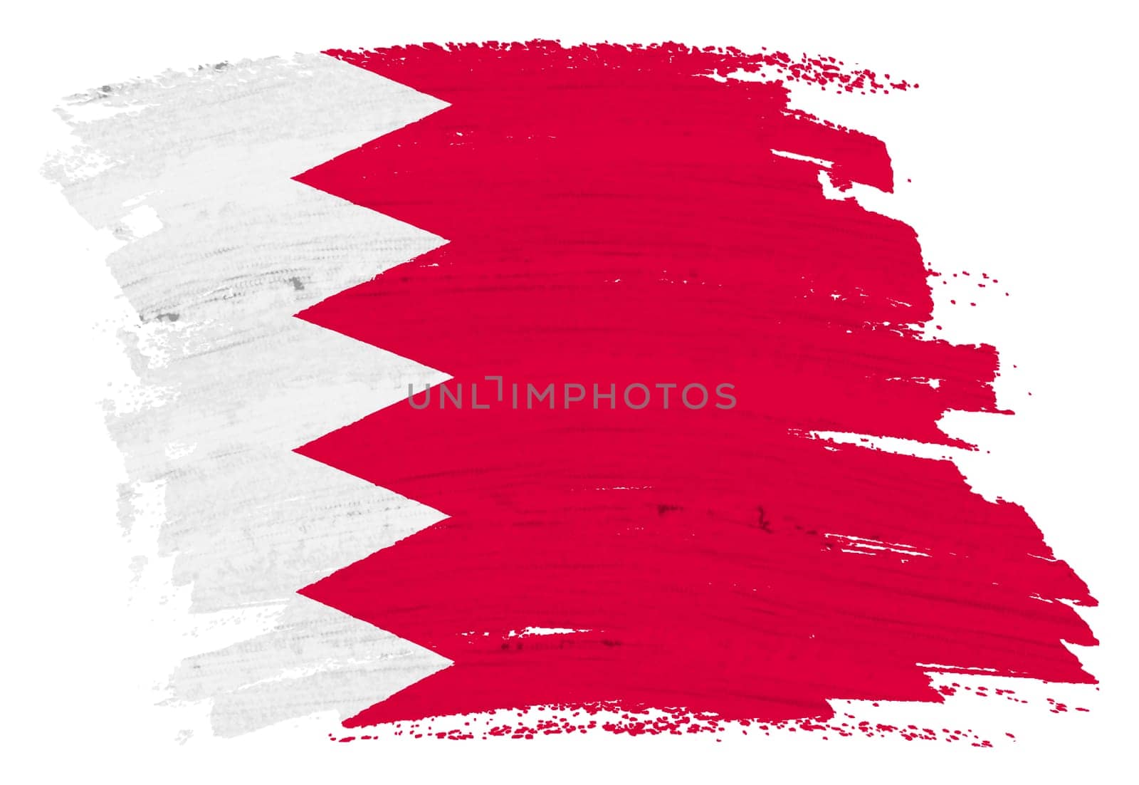 A Bahrain flag background paint splash brushstroke 3d illustration with clipping path