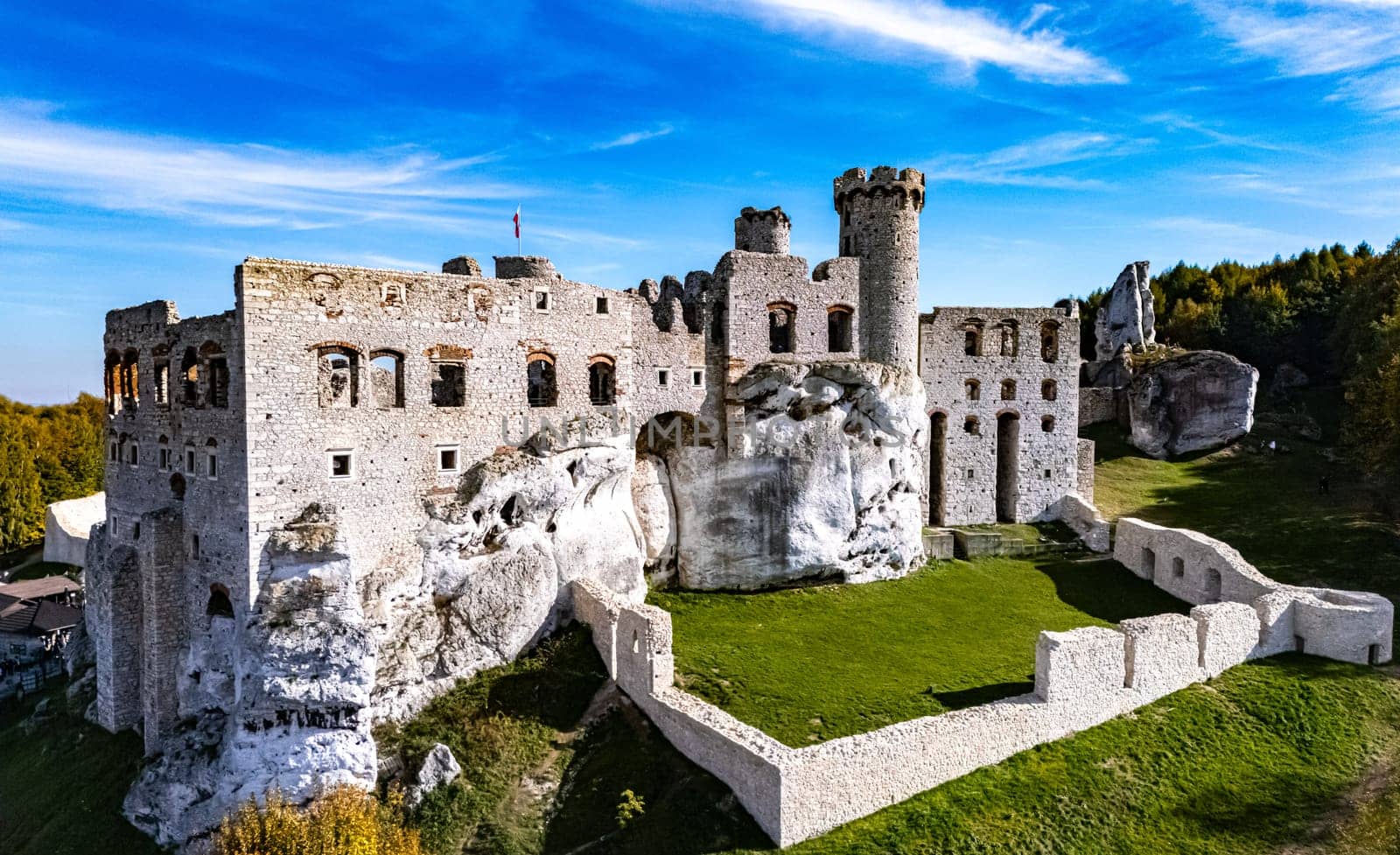Ogrodzieniec Castle in Podzamcze in Polish Jura, Poland.