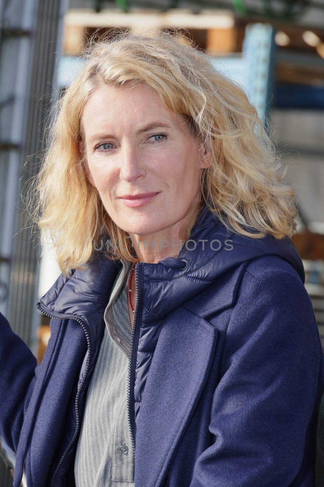 Maria Furtwängler,photo session on the set of the new TATORT crime thriller "Königin"" with Inspector Lindholm at the gas station at the volunteer fire department,Jork,22.10.2024"