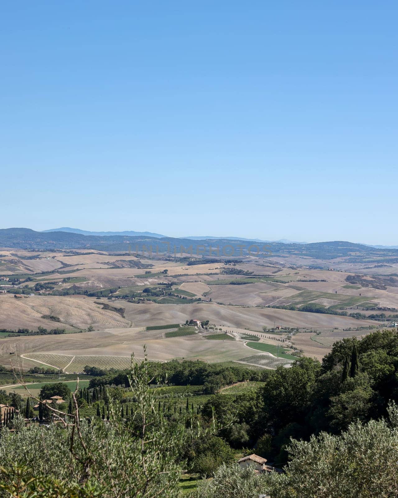 The rural landscape near Pienza in Tuscany. Italy