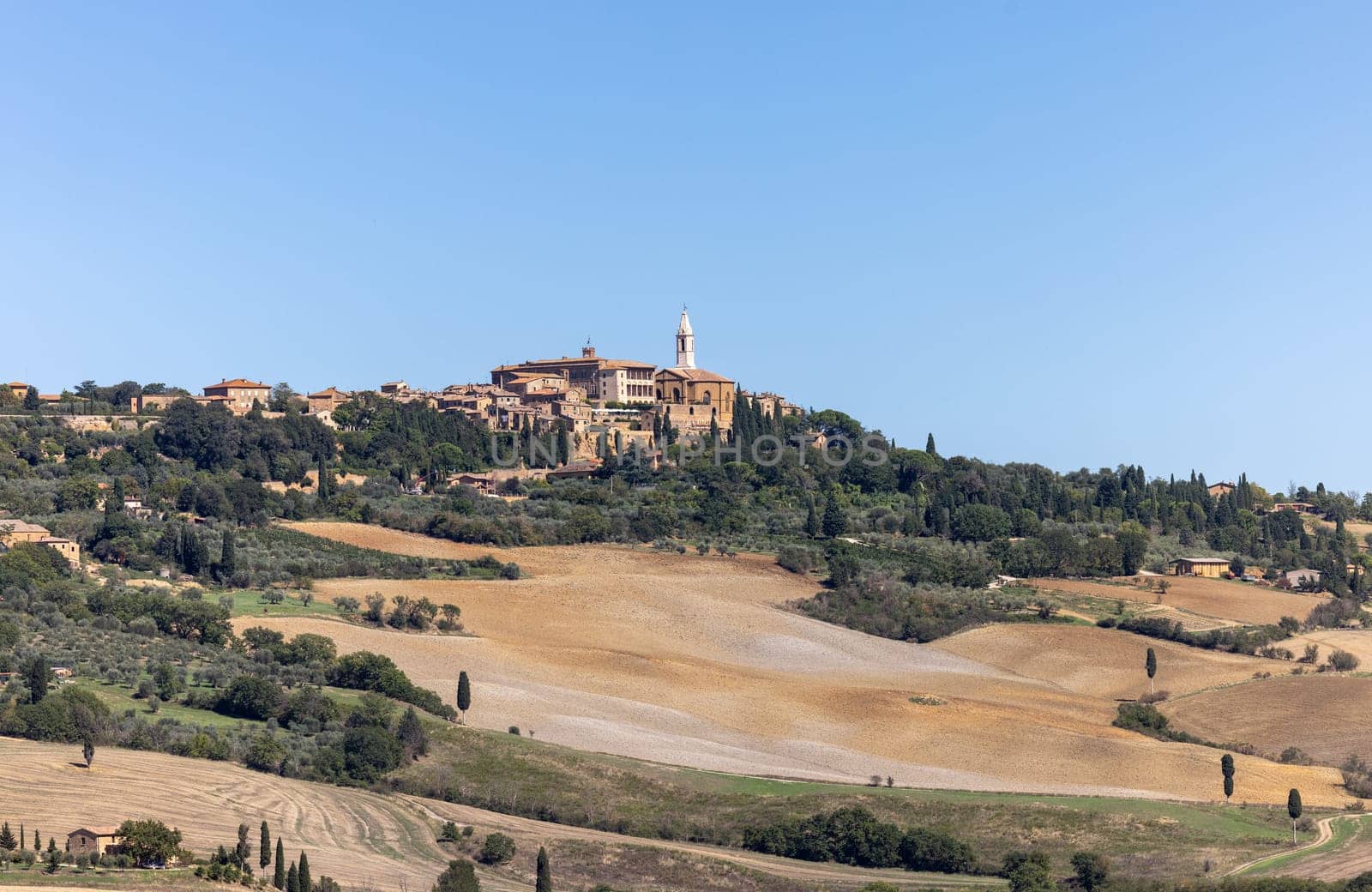 The rural landscape near Pienza in Tuscany. Italy