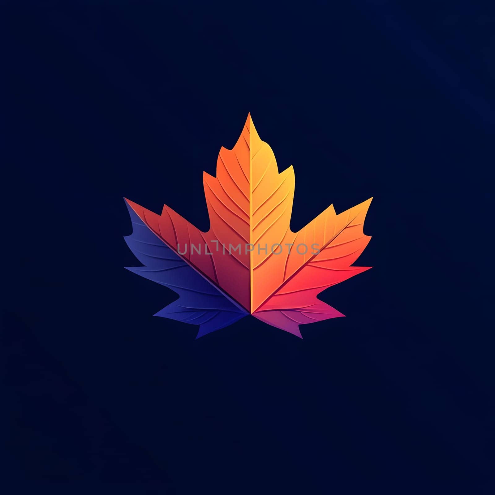 Autumn Fall Maple Leaf Icon Logo or Symbol