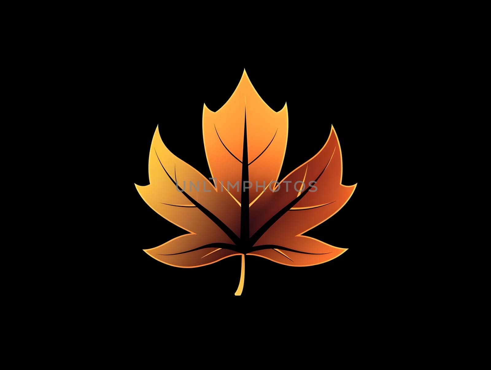 Autumn Fall Maple Leaf Icon Logo or Symbol