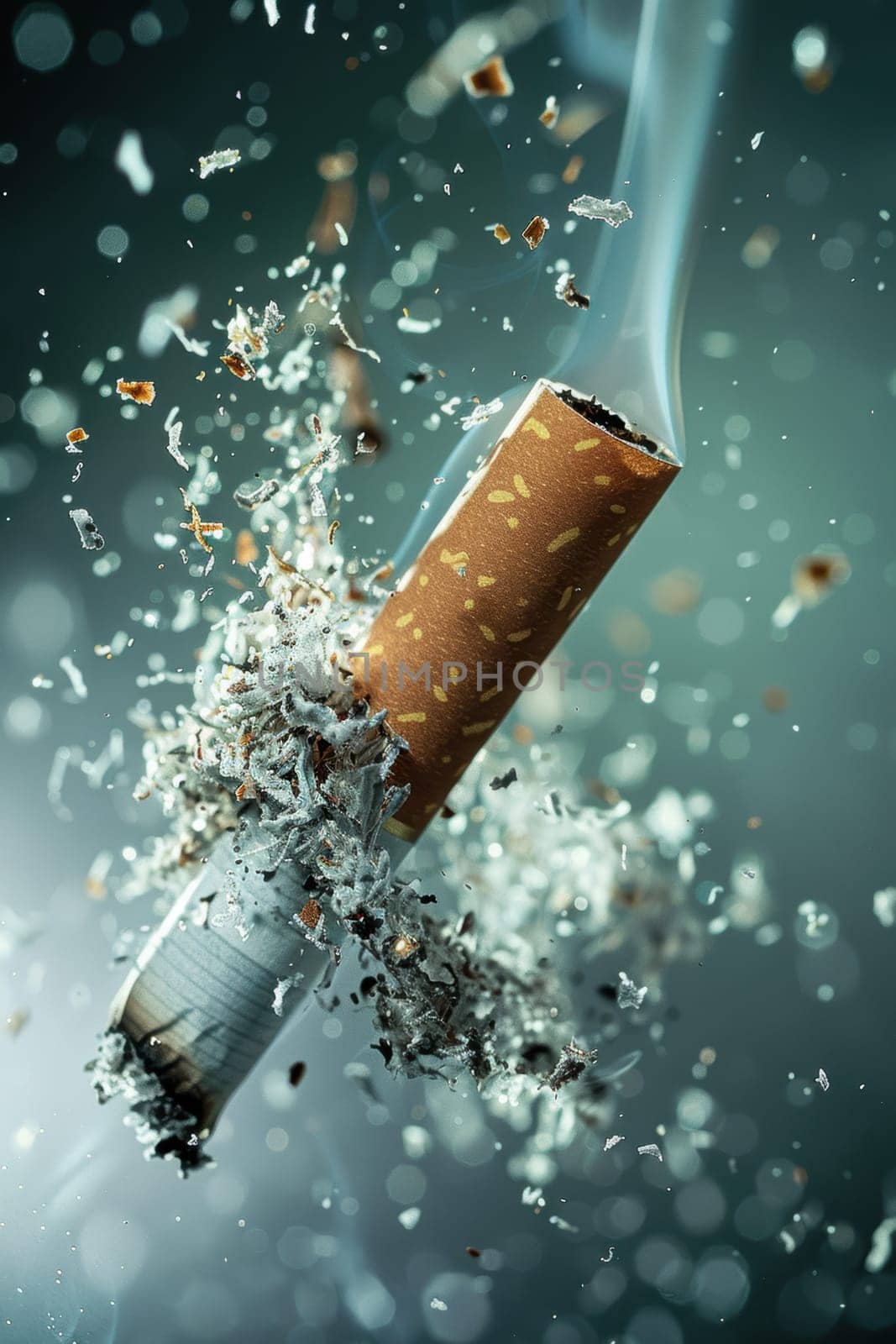 Anti-smoking campaign. AI generative.