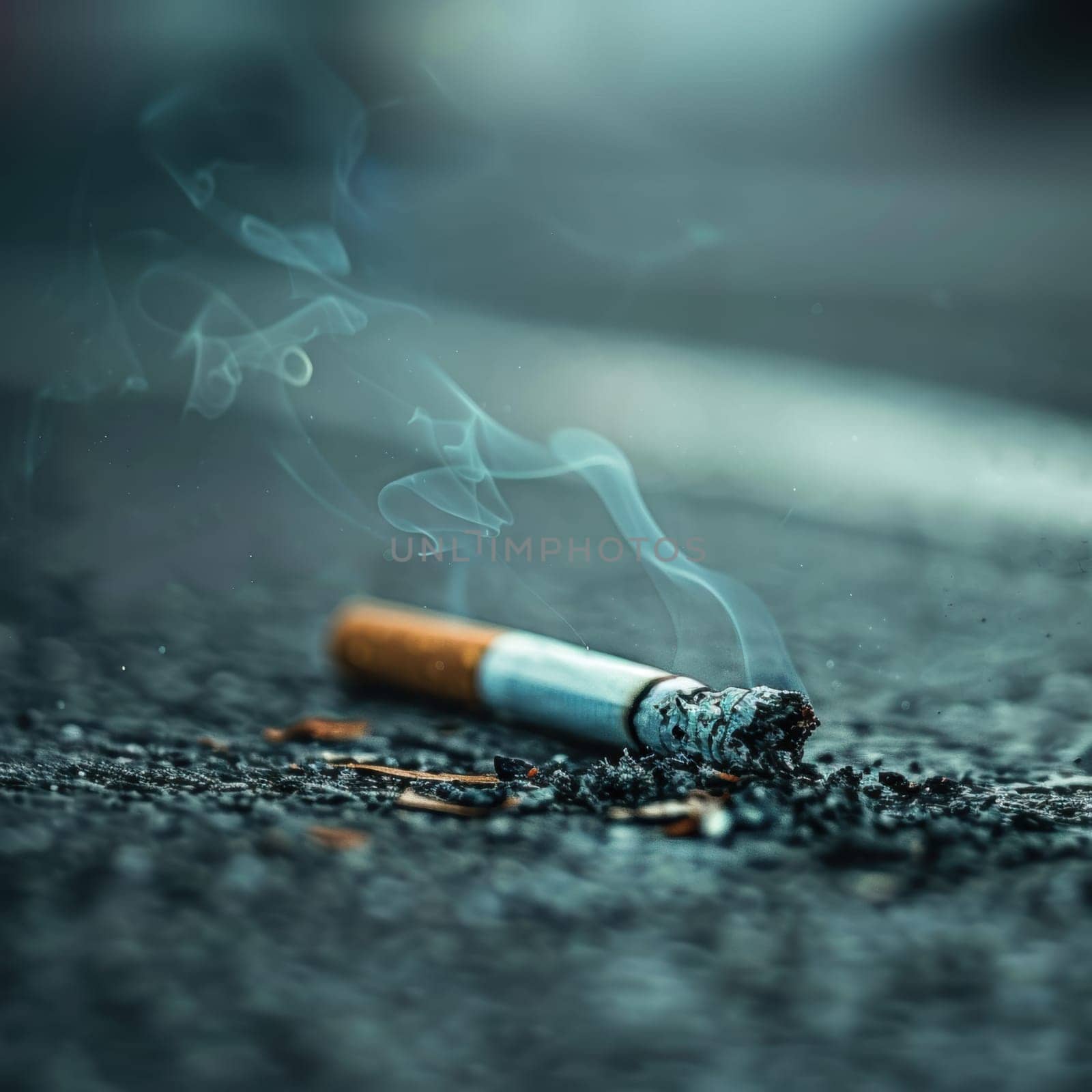Anti-smoking campaign. AI generative.
