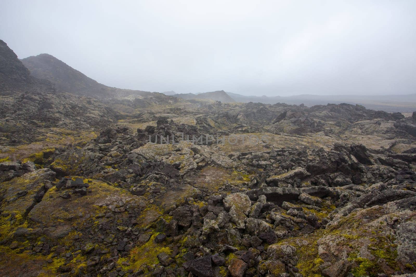 Krafla lava fields, Leirhnjukur area, Iceland landscape. Desolate scenery