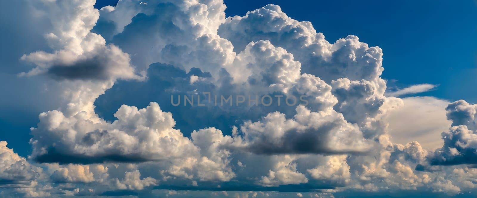Beautiful sky with fluffy clouds