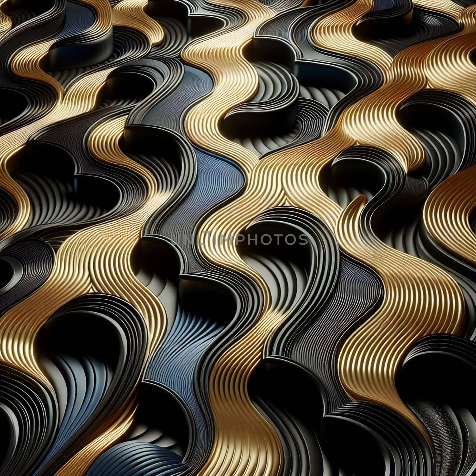 Abstract image of flowing, iridescent fabric in shades of blue, pink, and orange. The fabric is draped and folded, creating a sense of movement and fluidity. A high-quality photo.