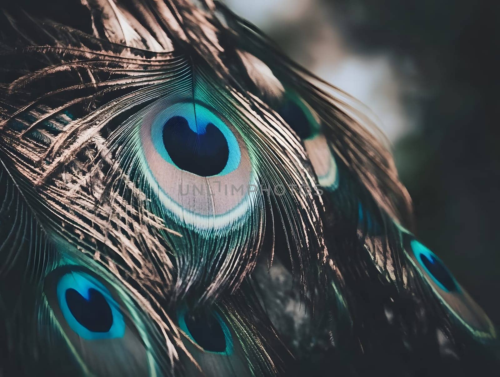 Cool Tropical peacock bird feather