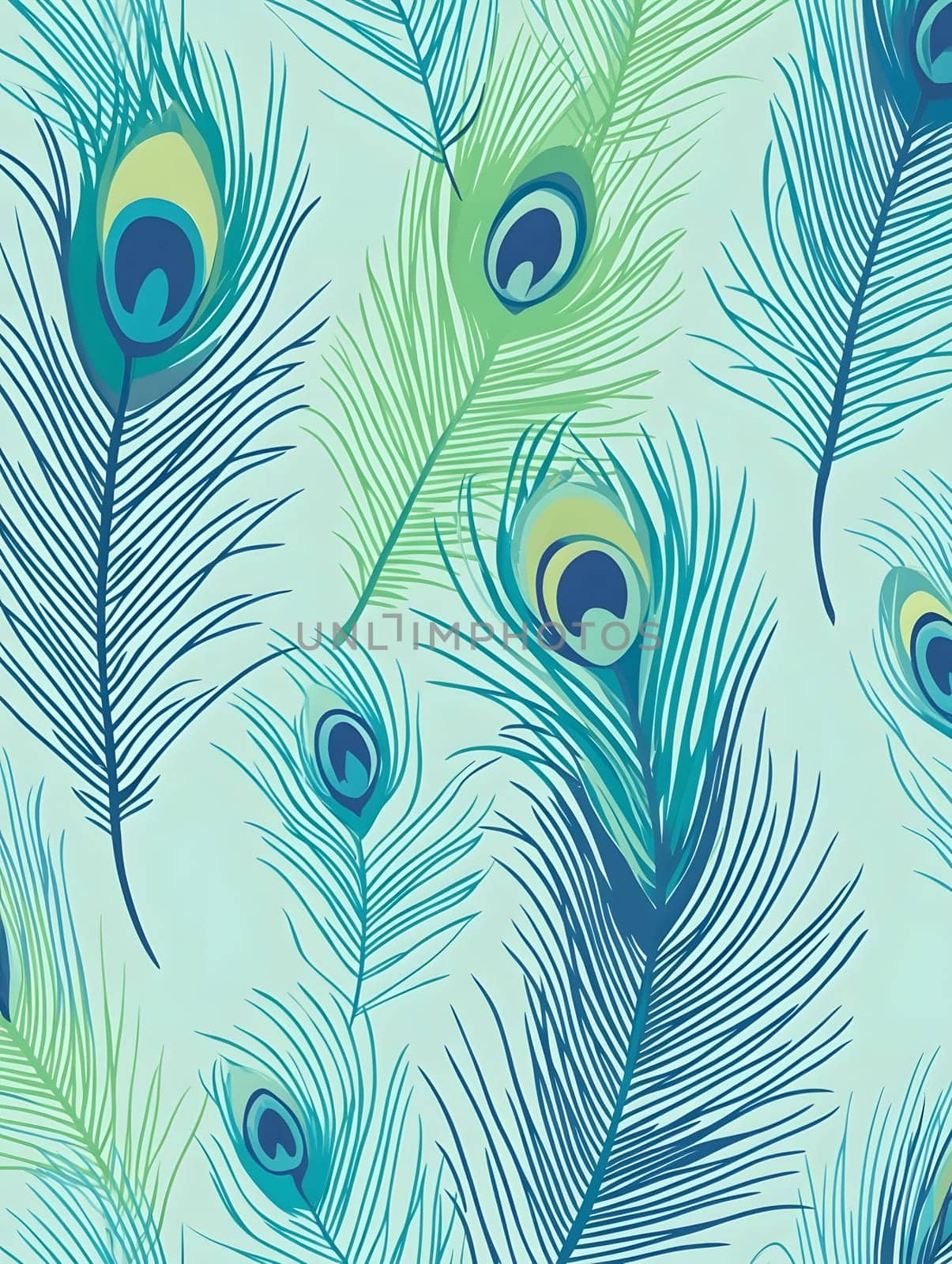 Cool Tropical peacock bird feather