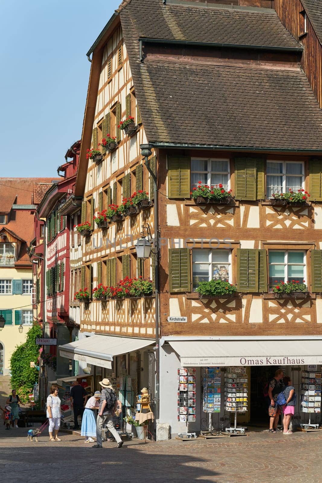 historic old town in the upper town of Meersburg on the shores of Lake Constance, Bodensee in Germany