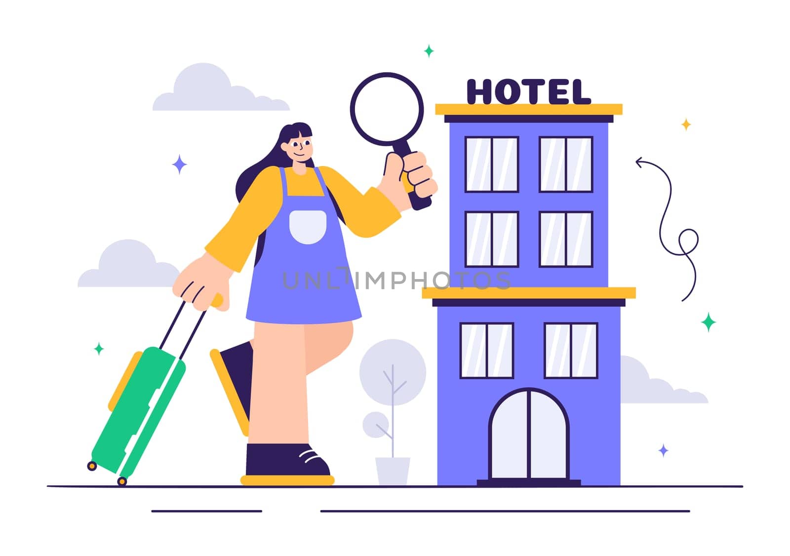Hotel Reviews Vector Illustration featuring Rating Services, User Satisfaction, and Customer Experiences in a Flat Style Cartoon Background