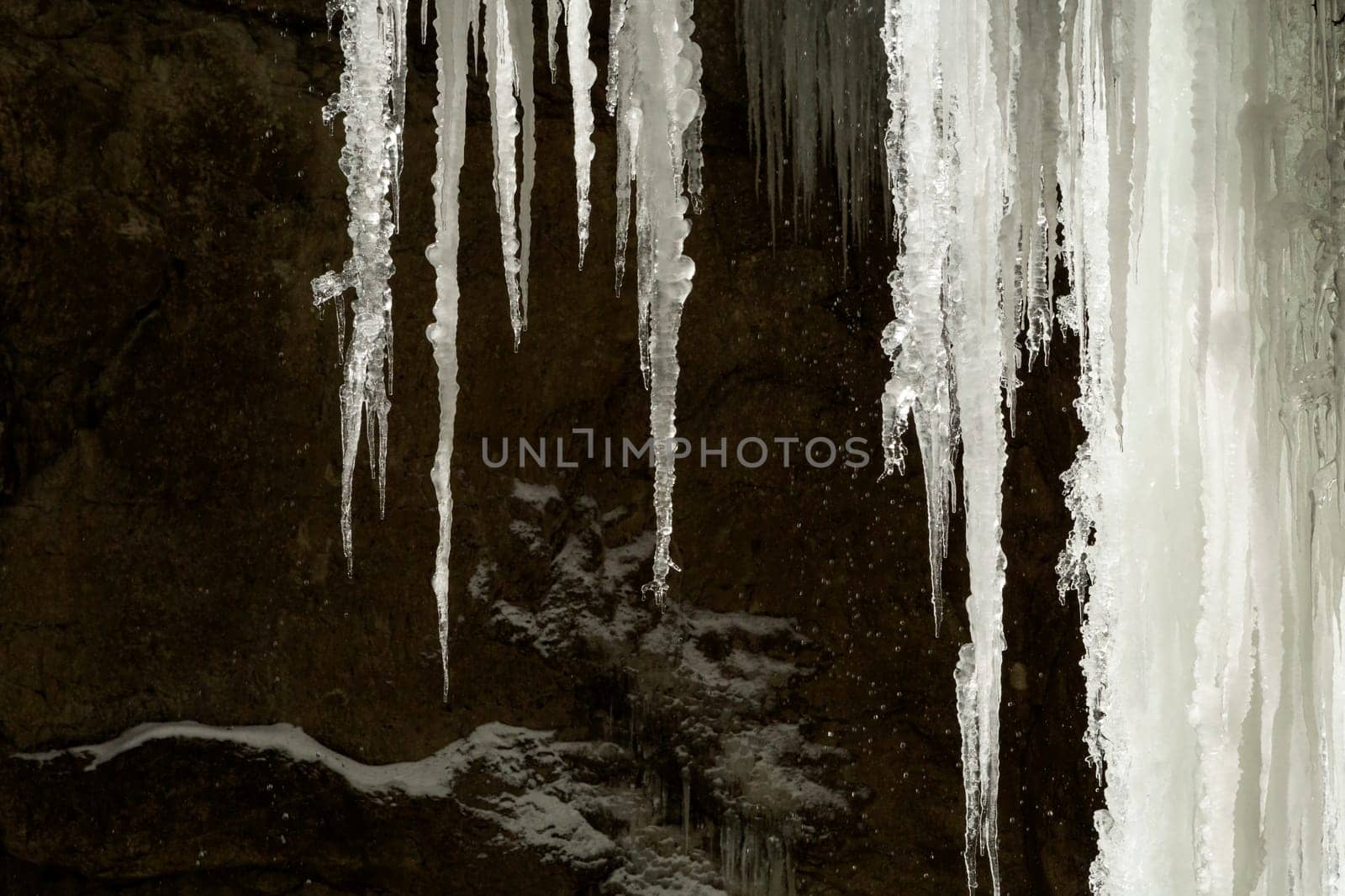 Partnachklamm or Partnach gorge in wintertime, Bavaria, Germany