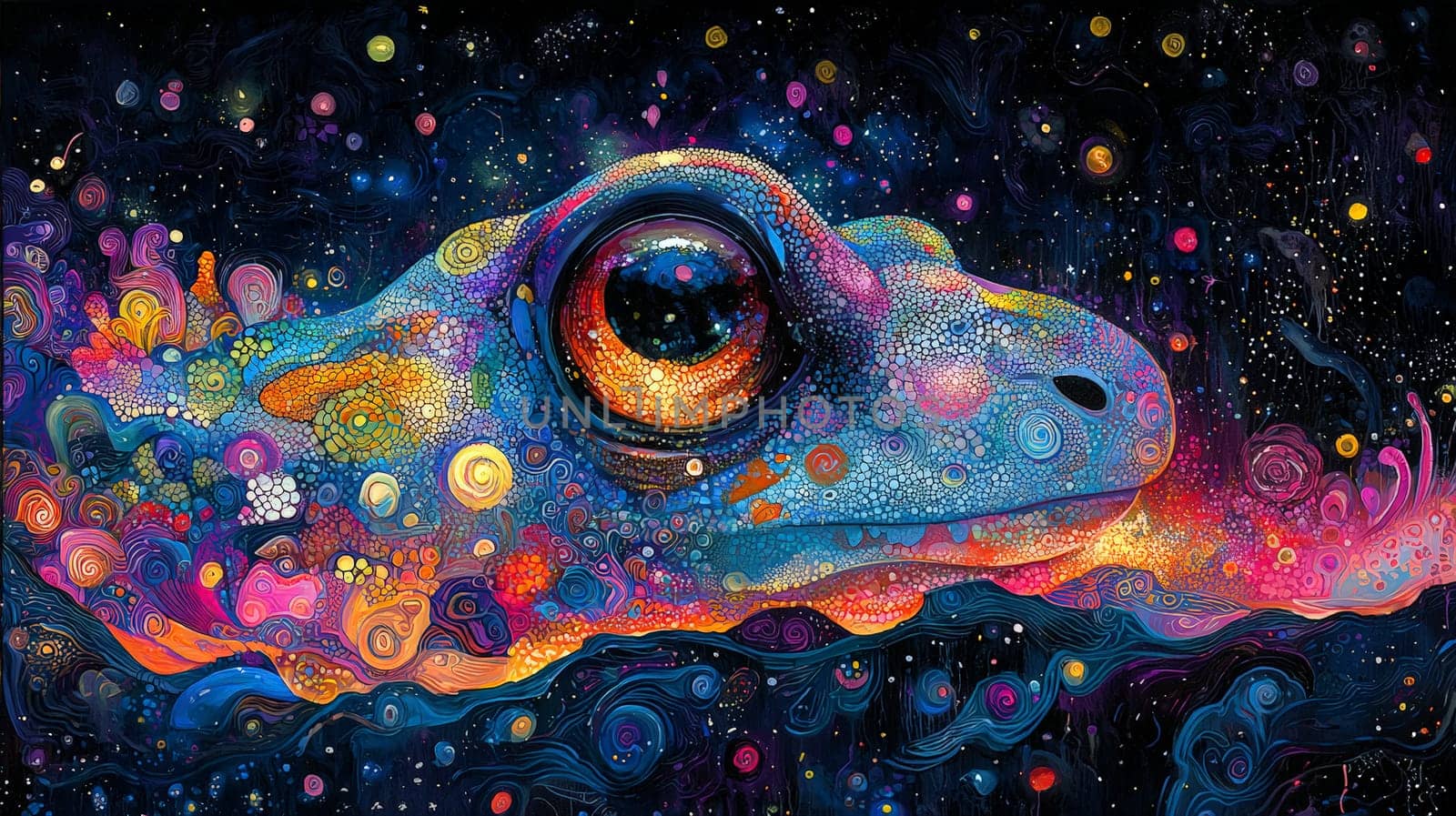A stunning piece of Aboriginal art characterized by its vibrant colors and intricate patterns. The artwork showcases a high level of detail and contrast, reflecting the rich cultural heritage and storytelling traditions of Indigenous Australian artists. This colorful representation captures the essence of nature, spirituality, and community, inviting viewers to explore its depths.
