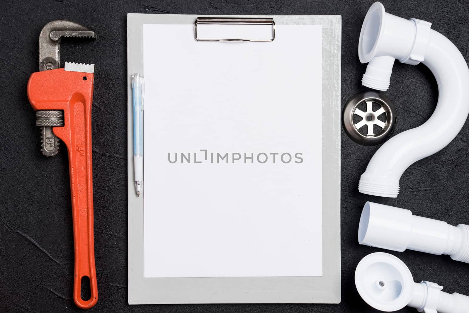wrench connectors with clear paper. High resolution photo