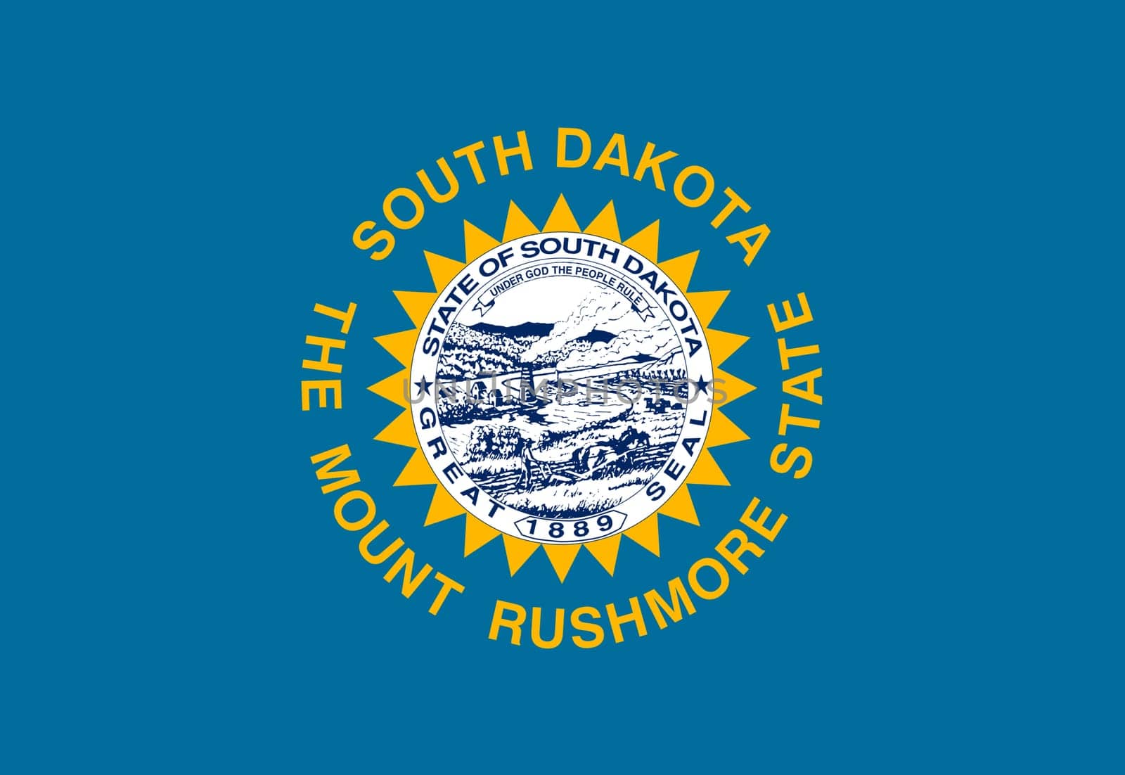 A South Dakota State Flag background illustration