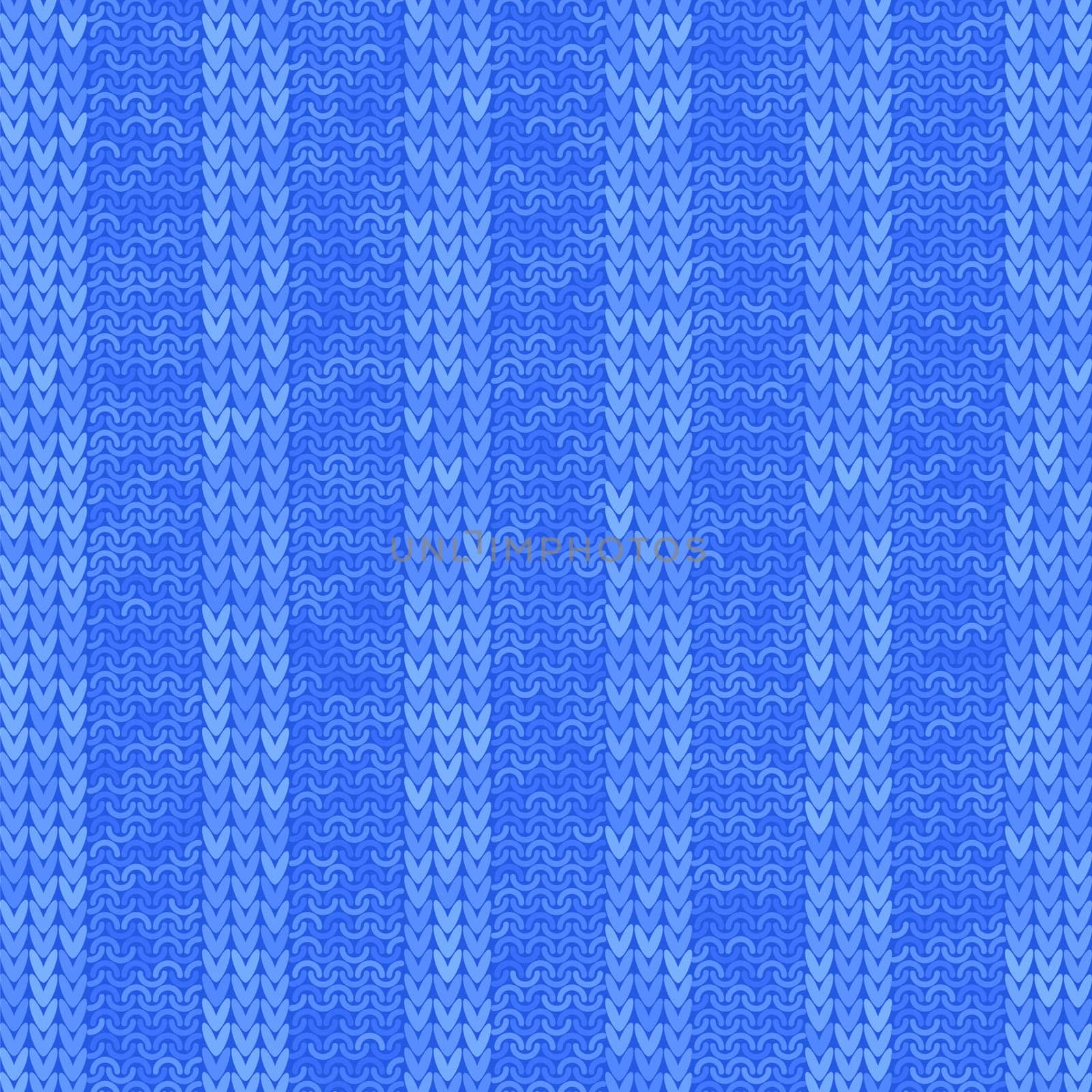 Vector Stylish Knit. Blue Knitted Texture. Woolen Pullover Canvas Print. Winter Fabric Pattern.
