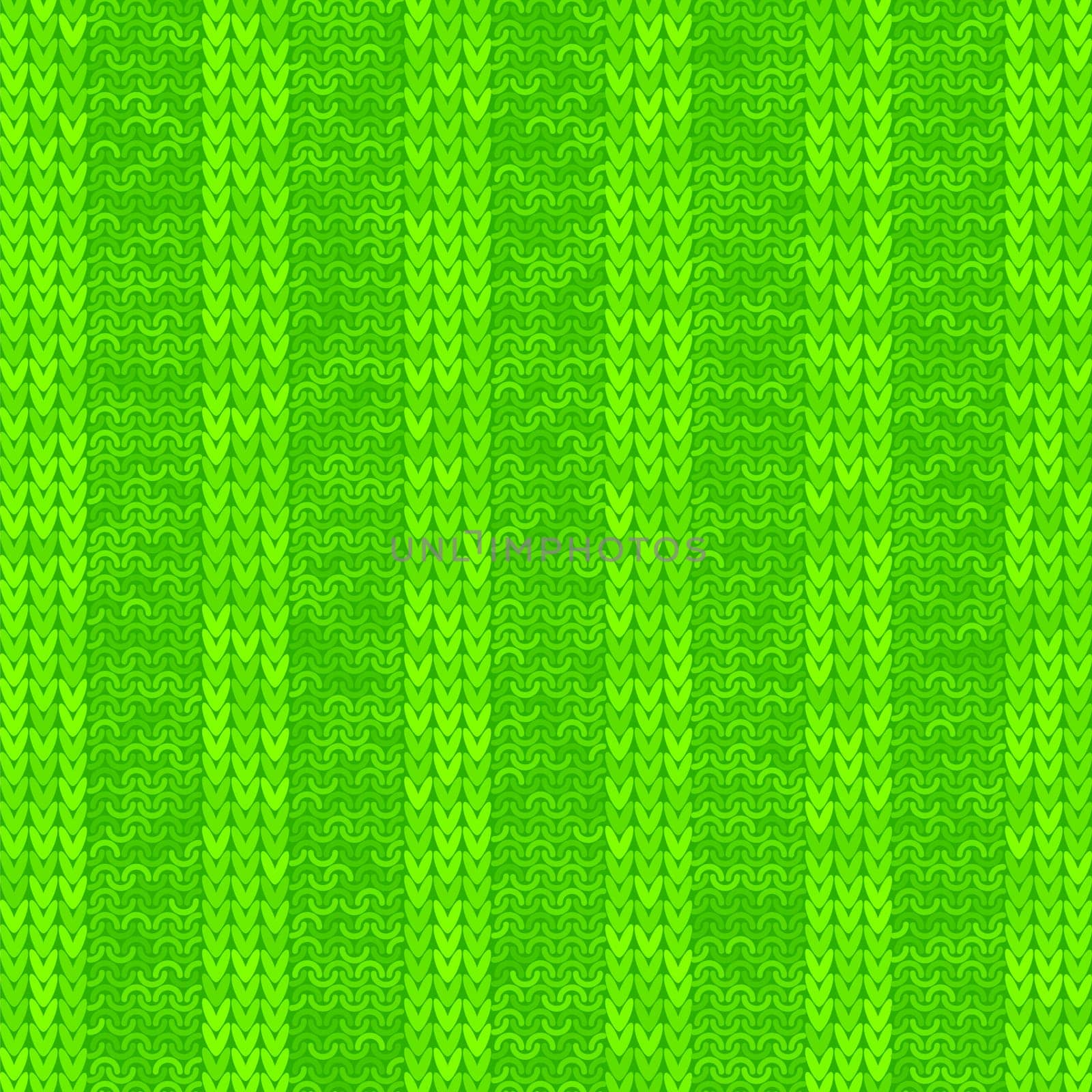 Vector Stylish Knit. Green Knitted Texture. Woolen Pullover Canvas Print. Winter Fabric Pattern.