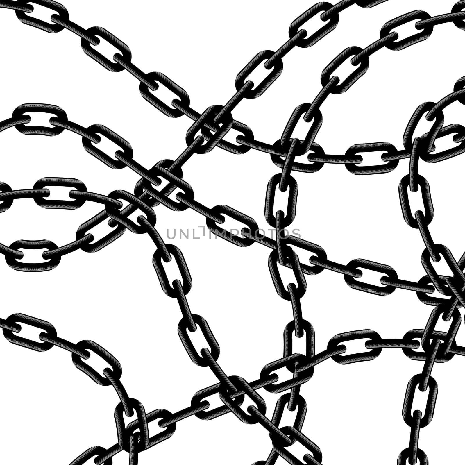 Vector chain pattern. Black chain background.