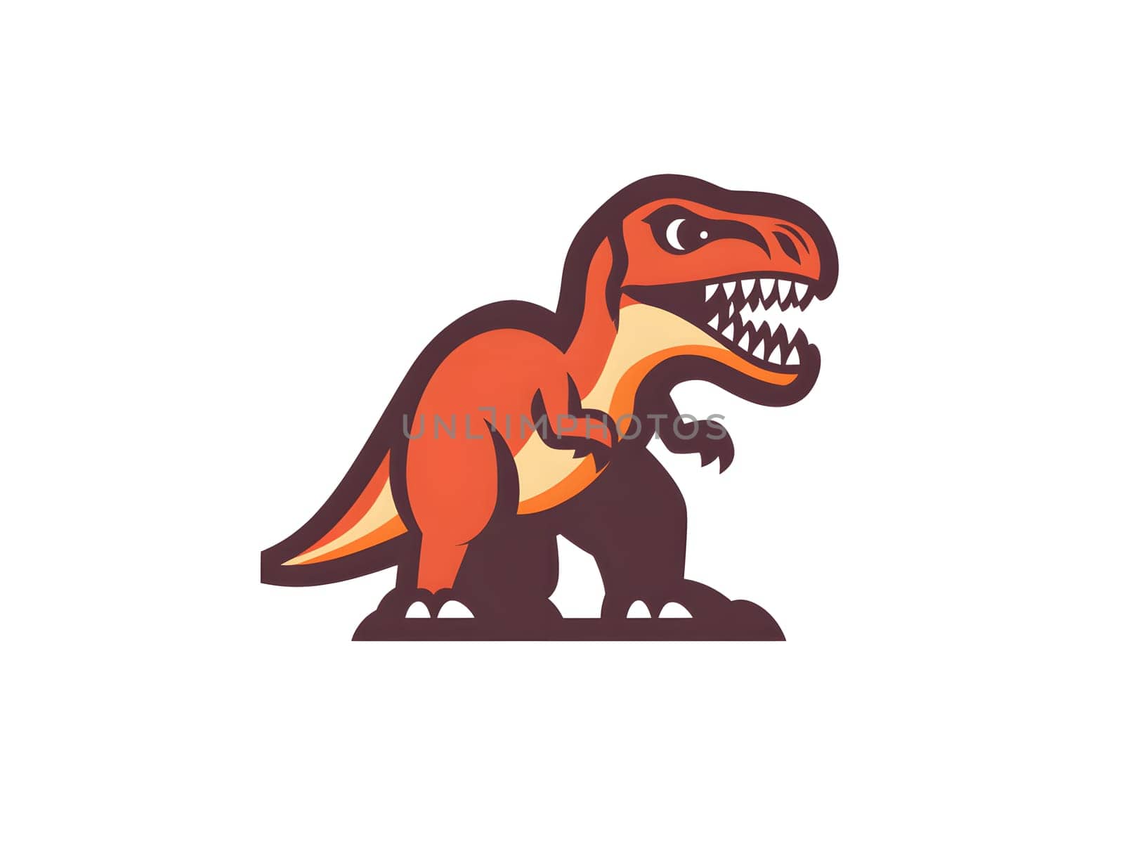Cartoon Dinosaur T-Rex Historic Reptile Icon Symbol