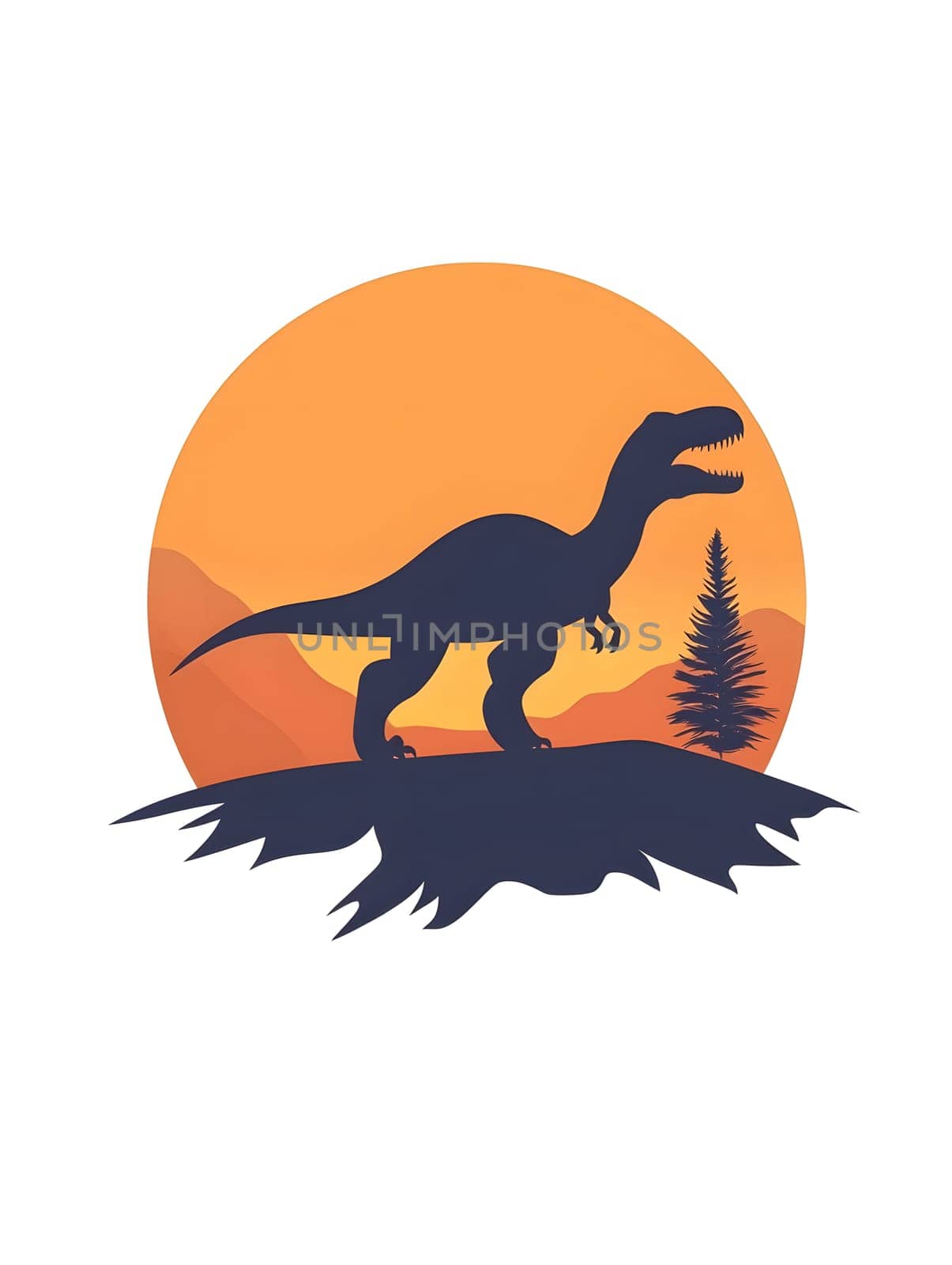 Cartoon Dinosaur T-Rex Historic Reptile Icon Symbol