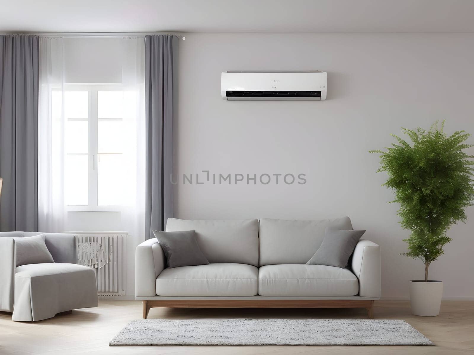 Air conditioner in modern apartment