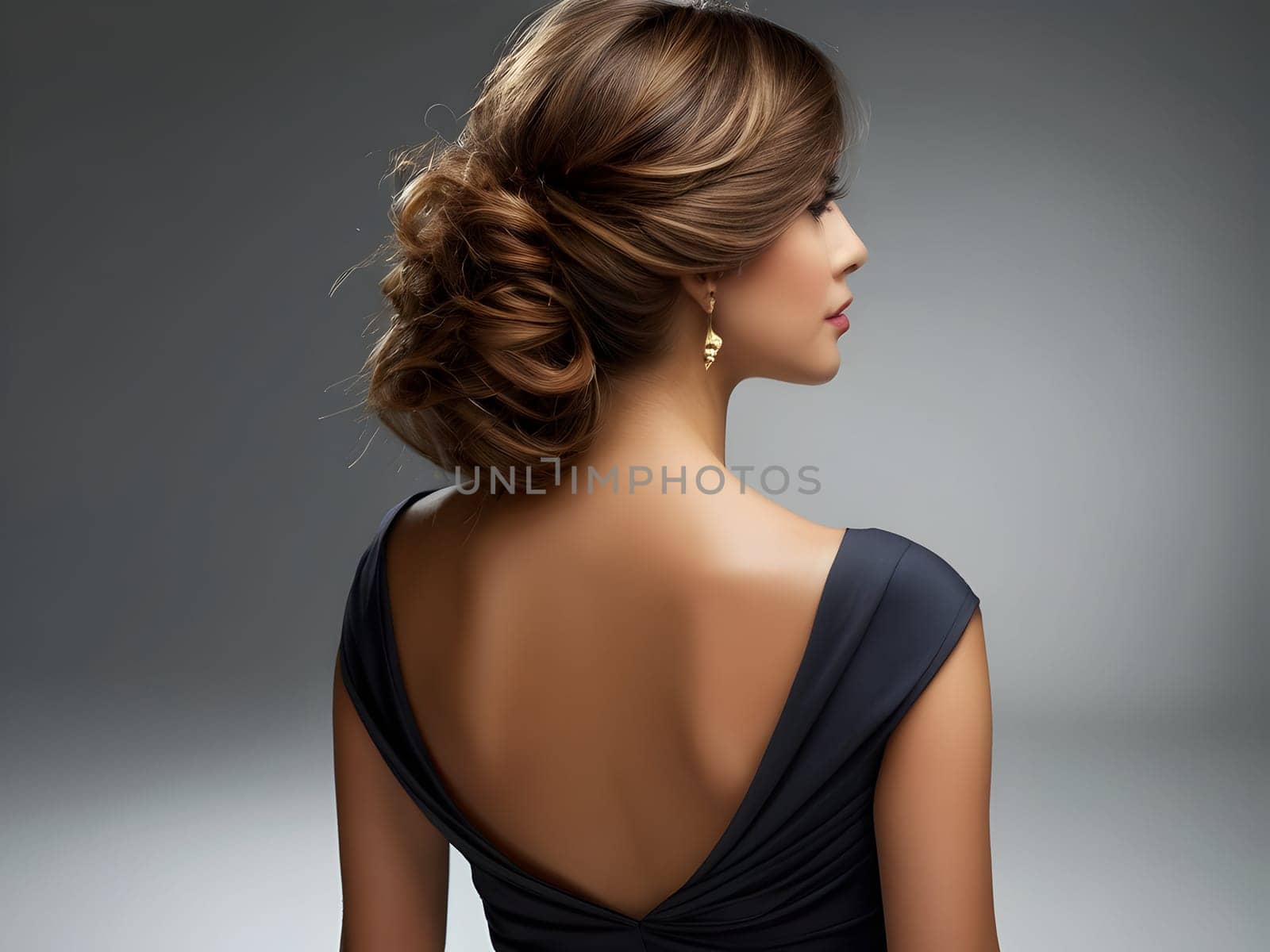 Back of the beautiful fashion woman