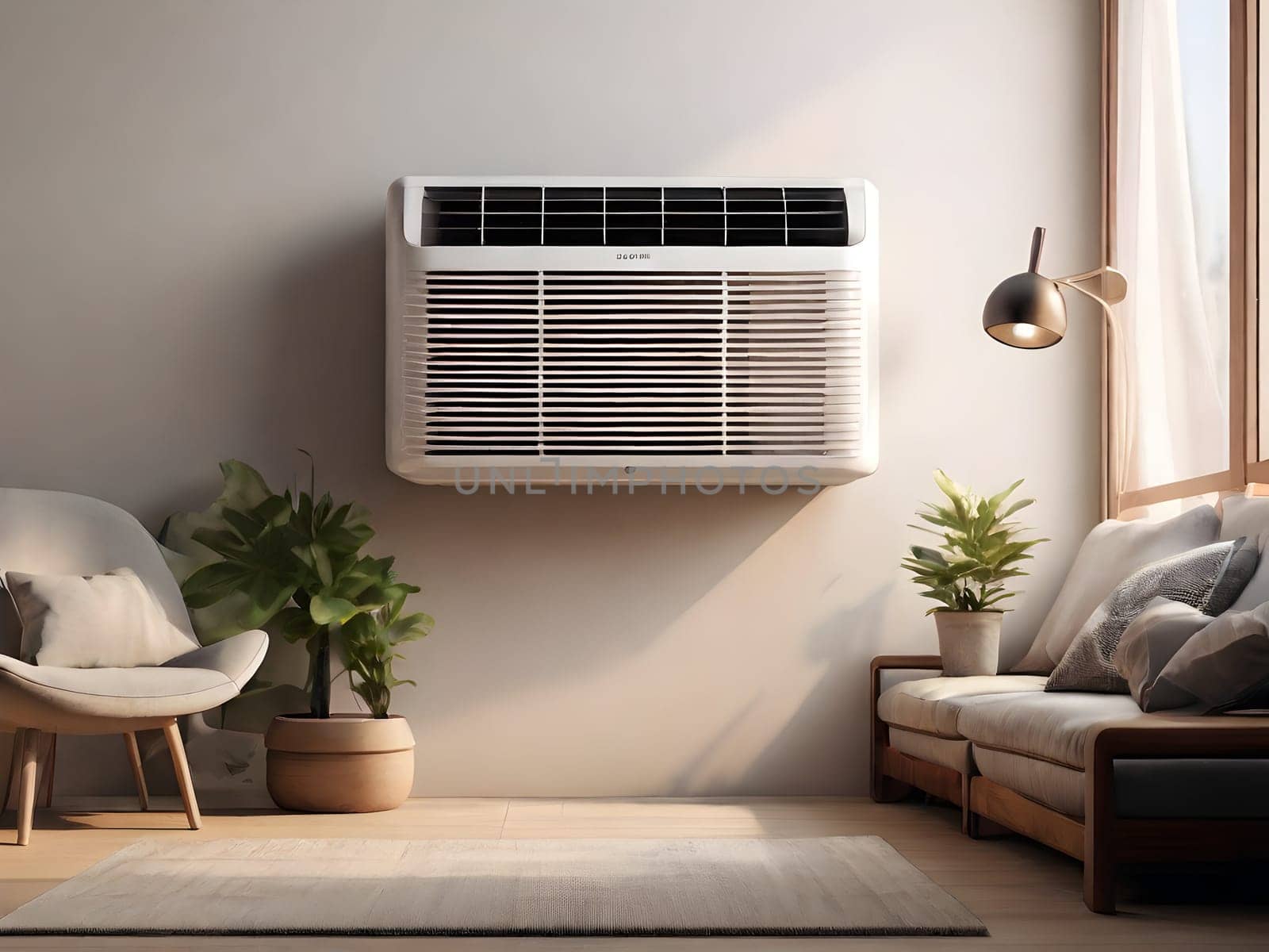 Air conditioner in modern apartment