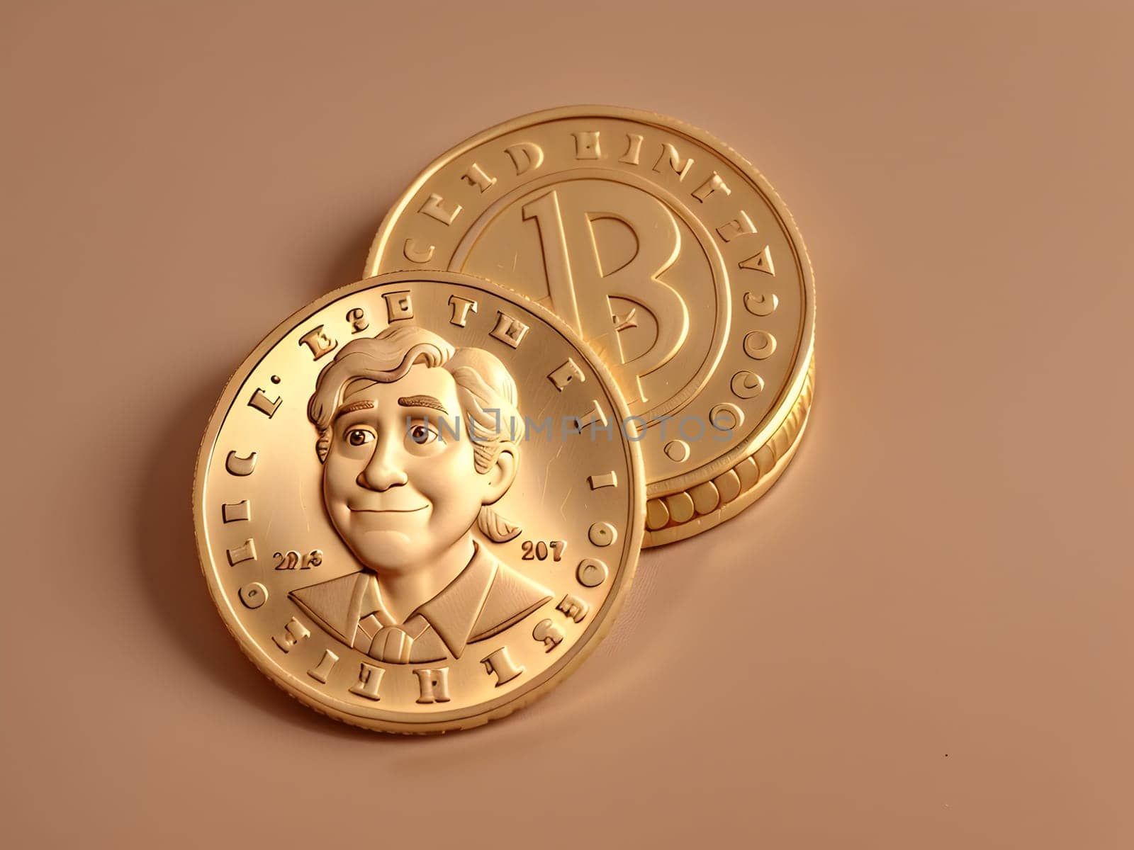 Funny cute coin money character
