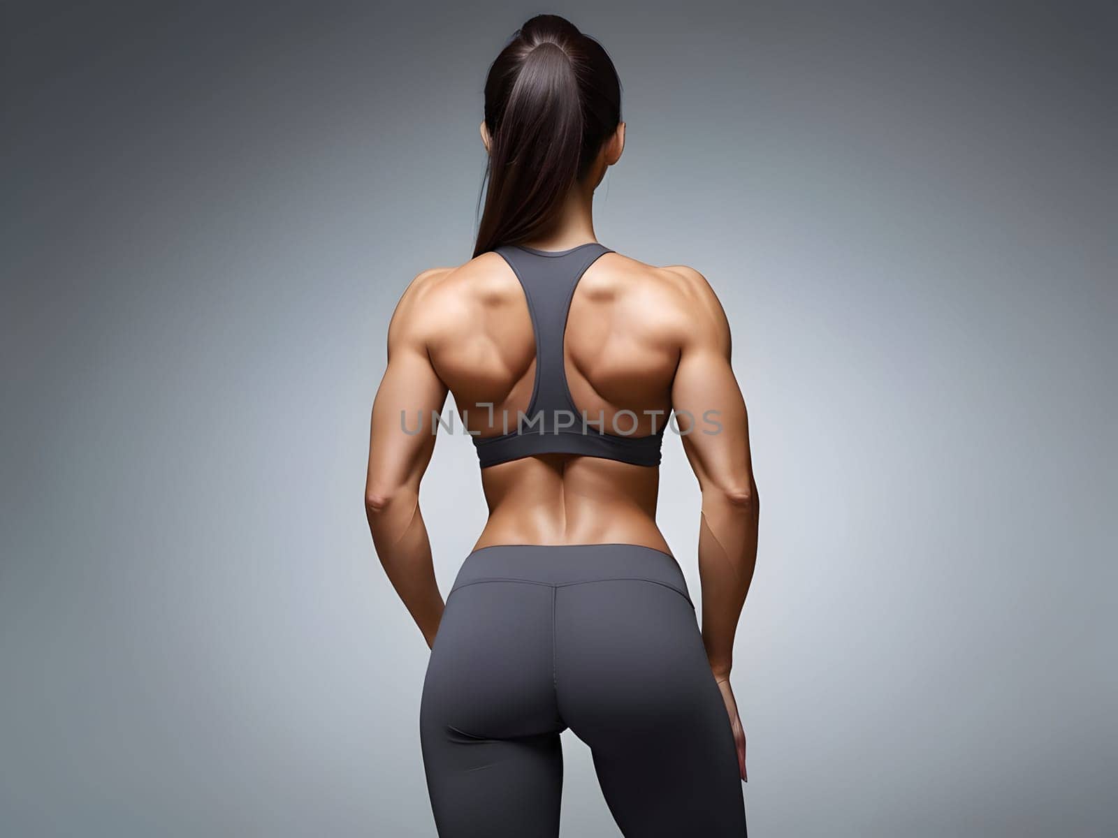 Back of the fit woman