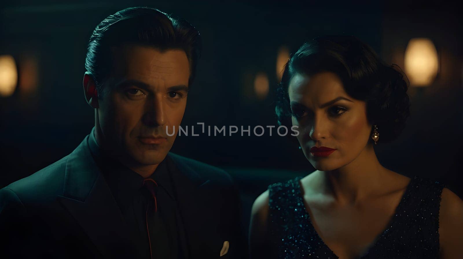 Dark picture of the couple cinematic look