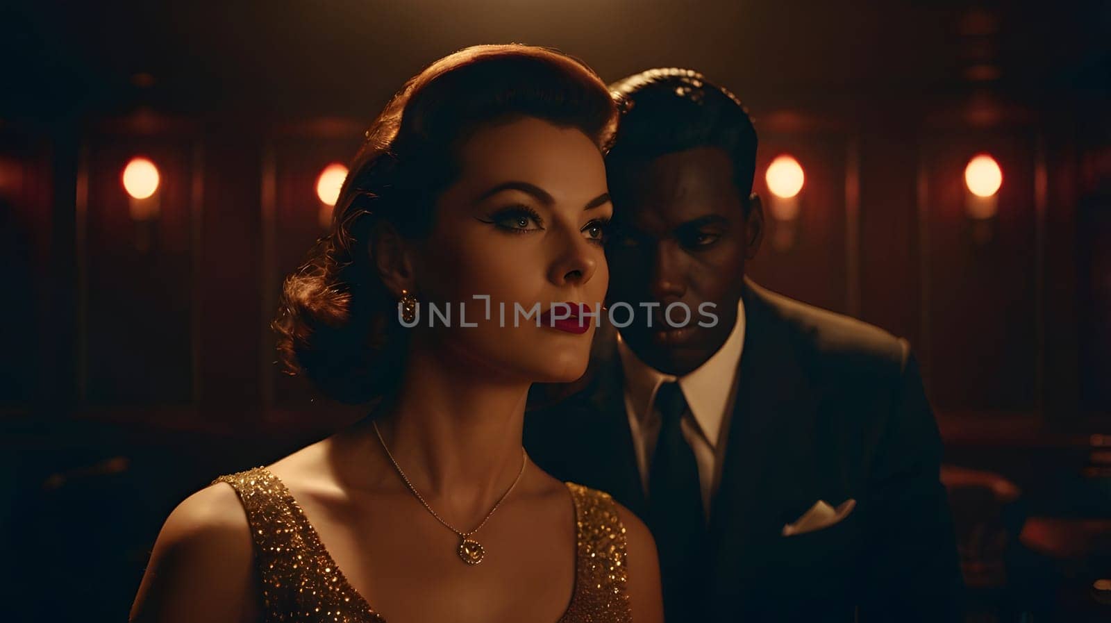 Dark picture of the couple cinematic look