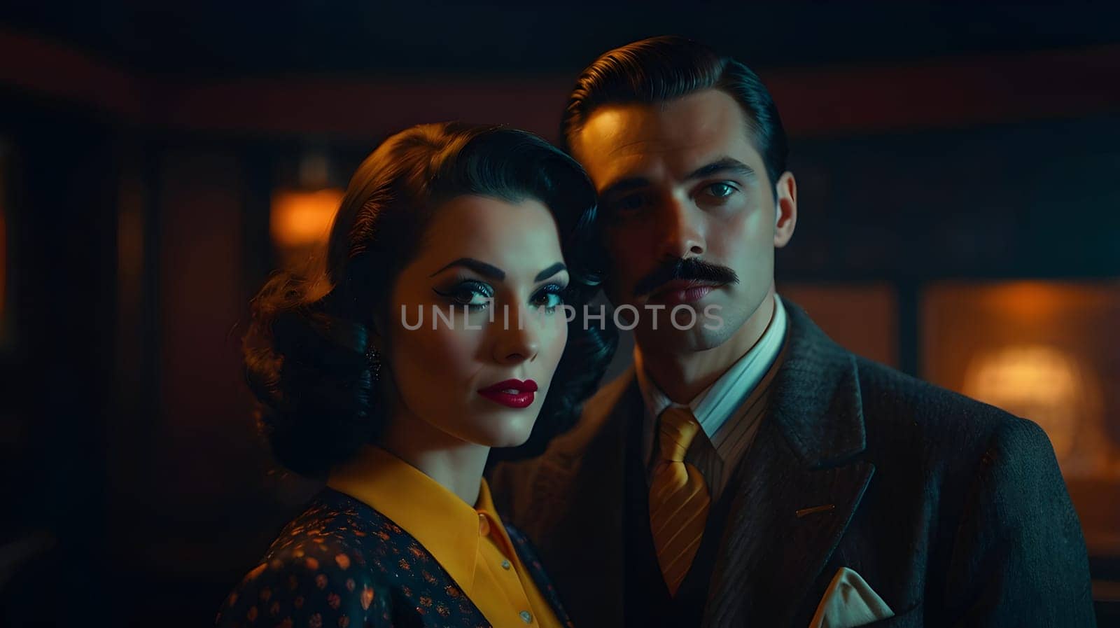 Dark picture of the couple cinematic look