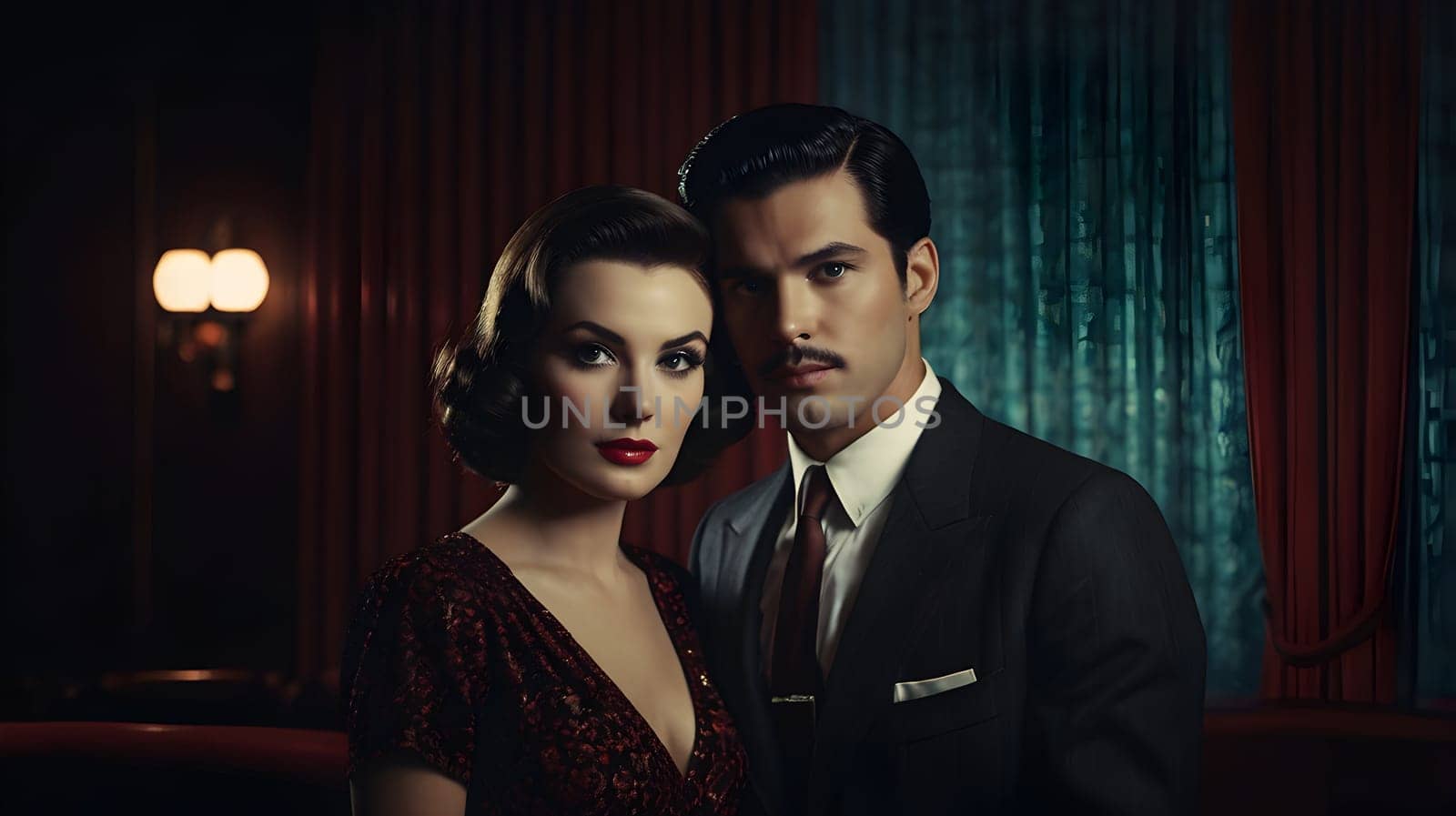 Dark picture of the couple cinematic look