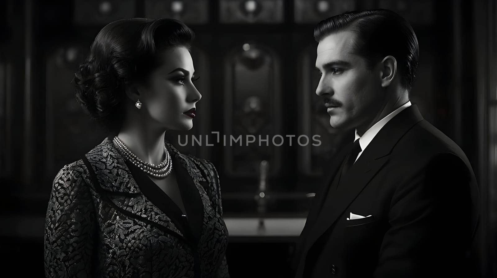 Dark picture of the couple cinematic look
