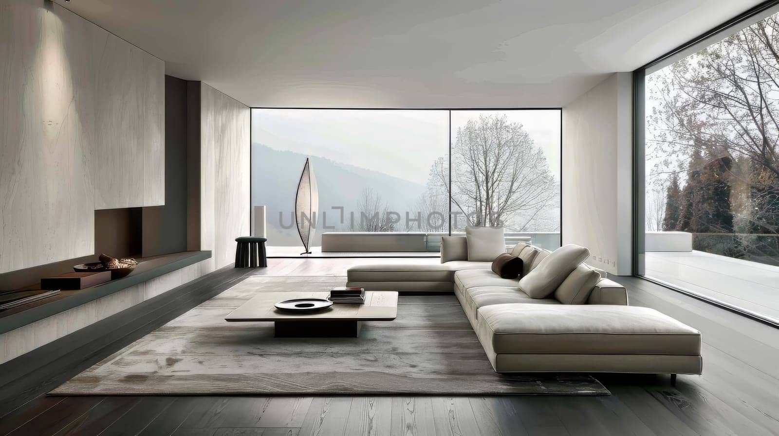 Contemporary living room with minimalist furnishings